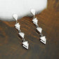 Hanging Tryst With Triangles 925 Sterling Silver Dangler Earrings