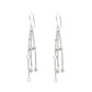 Hanging Drops Solid 925 Sterling Silver Dangle Earrings