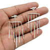 925 Solid Sterling Silver Hanging Sticks Dangle Earrings