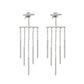 925 Solid Sterling Silver Hanging Sticks Dangle Earrings