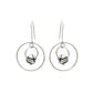 Solid 925 Sterling Silver Hanging Ball Earrings Women Jewelry
