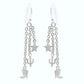 Solid 925 Sterling Silver Celestial Dangle Earrings Women Jewelry