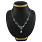 Pear December Natural Turquoise Statement Artisan Wife Necklace 925 Solid Silver