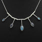 Labradorite Gemstone 925 Solid Silver Bohemian Cluster Third Eye Chakra Necklace