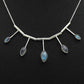 Labradorite Gemstone 925 Solid Silver Bohemian Cluster Third Eye Chakra Necklace