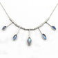 Rainbow Moonstone Gemstone Tribal Daughter Cluster Boho Necklace Solid Silver