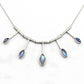 Rainbow Moonstone Gemstone Tribal Daughter Cluster Boho Necklace Solid Silver