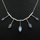 Rainbow Moonstone Gemstone Tribal Daughter Cluster Boho Necklace Solid Silver