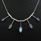 Rainbow Moonstone Gemstone Tribal Daughter Cluster Boho Necklace Solid Silver