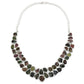 Natural Tourmaline 925 Silver Statement Rough Stone Necklace Jewelry
