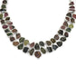 Natural Tourmaline 925 Silver Statement Rough Stone Necklace Jewelry