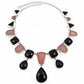 Druzy Black Onyx Gemstone 925 Sterling Silver Statement Necklace For Women Girls