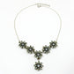 Natural Blue Topaz Gemstone Cluster Ethnic Aqua Necklace 925 Sterling Silver C5