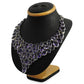 Natural Amethyst Gemstone 925 Silver Cluster Ethnic Necklace For Girls D5