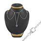 February Birth Pear Citrine Stone Cluster Anniversary Necklace Sterling Silver