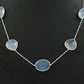 Gift For Her Natural Chalcedony Bezel Necklace 925 Sterling Silver Jewelry L4