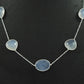 Gift For Her Natural Chalcedony Bezel Necklace 925 Sterling Silver Jewelry L4