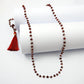 Root Chakra Natural Garnet Tribal Birthday Cluster Necklace 925 Sterling Silver