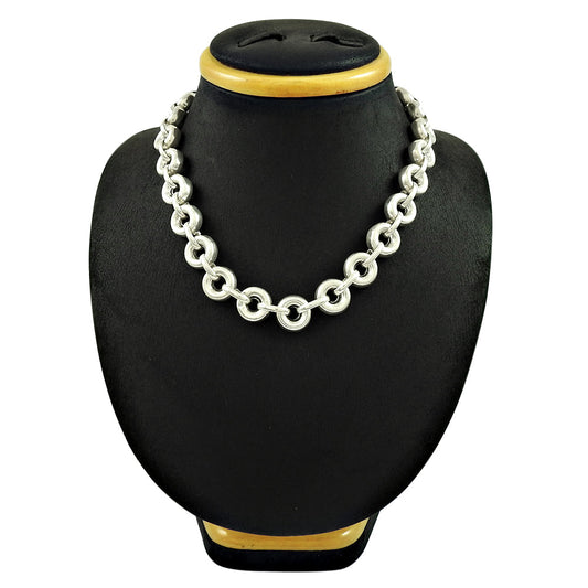 Genuine Solid 925 Silver Heavy Link Chain Necklace