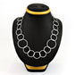 Handmade Solid 925 Sterling Silver Big Rings Chain Necklace Unique Design