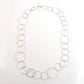 Handmade Solid 925 Sterling Silver Big Rings Chain Necklace Unique Design