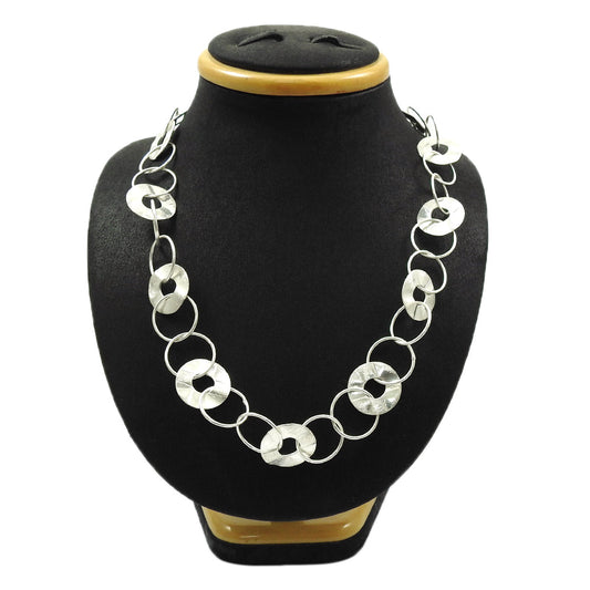 Solid 925 Silver Statement Necklace Timeless Jewelry