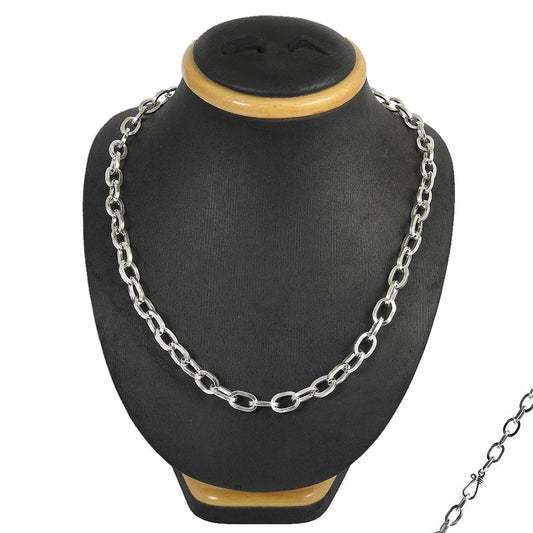 Solid 925 Sterling Silver Chain Necklace Women Gift