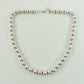 Solid 925 Sterling Silver Beads Necklace Elegant Daily Wear