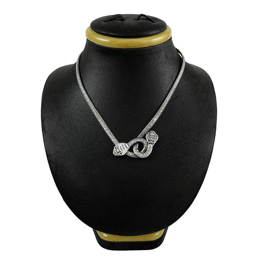 Solid 925 Silver Snake Necklace Elegant Jewelry for Women