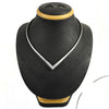 Solid 925 Sterling Silver V Neck Necklace