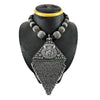 Artisan Statement Necklace Solid 925 Silver Handmade Temple Jewelry