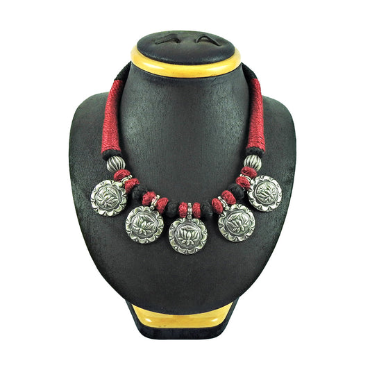 925 Sterling Silver Handcrafted Jewelry Cluster Thread Necklace