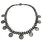 HANDMADE 925 Solid Sterling Silver Jewelry Oxidized Victoria Coin Necklace
