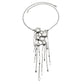 Solid 925 Silver Hanging Chain Statement Necklace