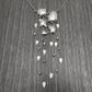 Solid 925 Silver Hanging Chain Statement Necklace