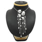 Solid 925 Silver Hanging Chain Statement Necklace