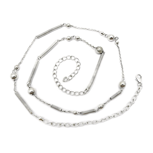 Solid 925 Sterling Silver Spring Chain Necklace