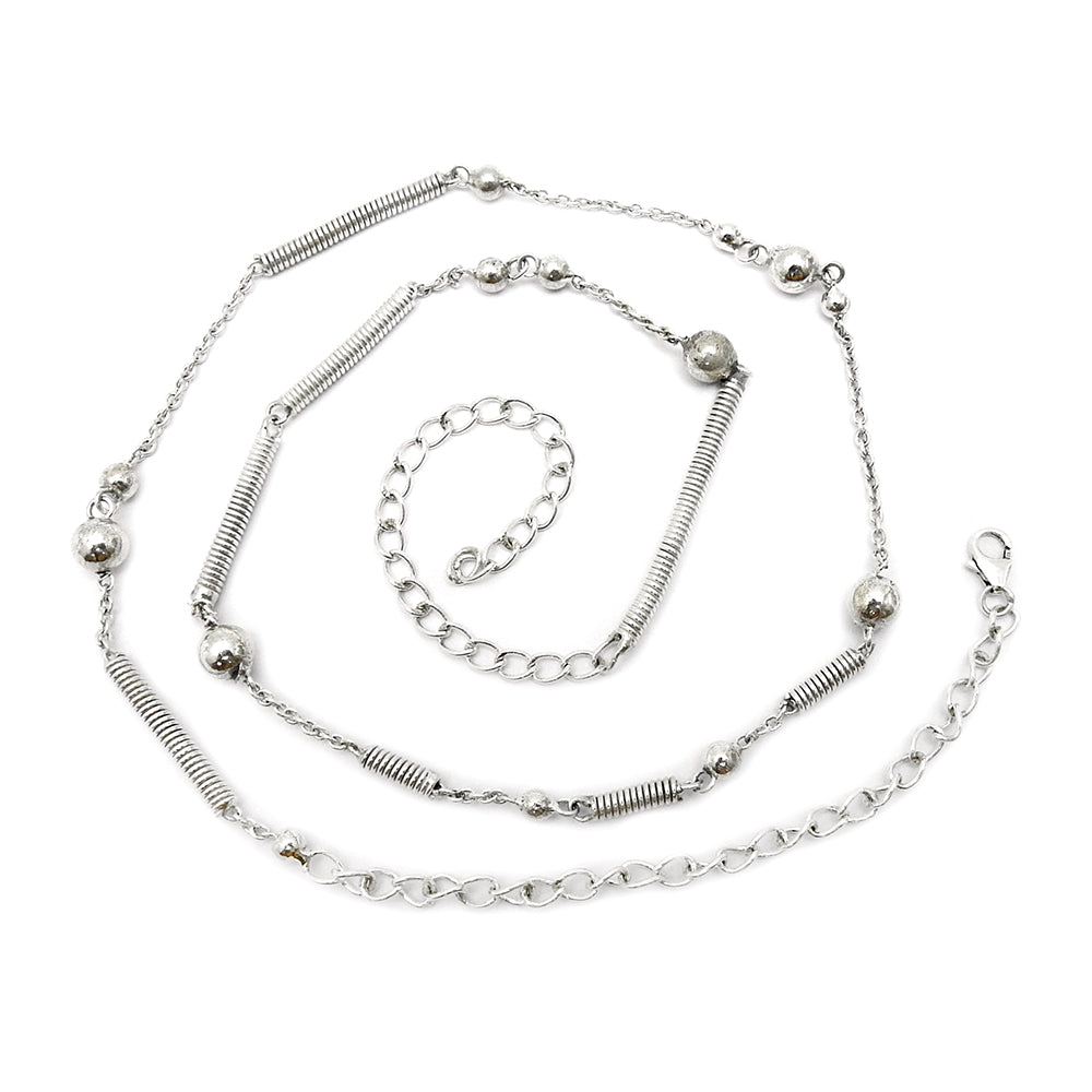 Solid 925 Sterling Silver Spring Chain Necklace