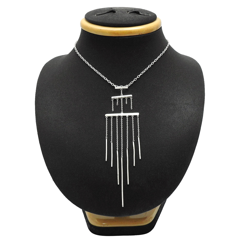 Solid 925 Sterling Silver Hanging Chain Necklace