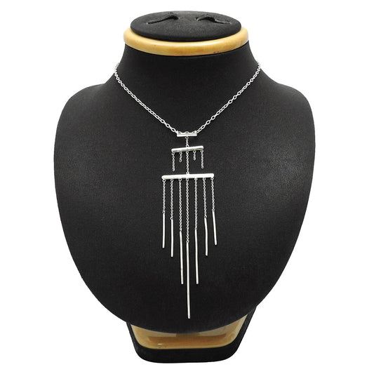 Solid 925 Sterling Silver Hanging Chain Necklace