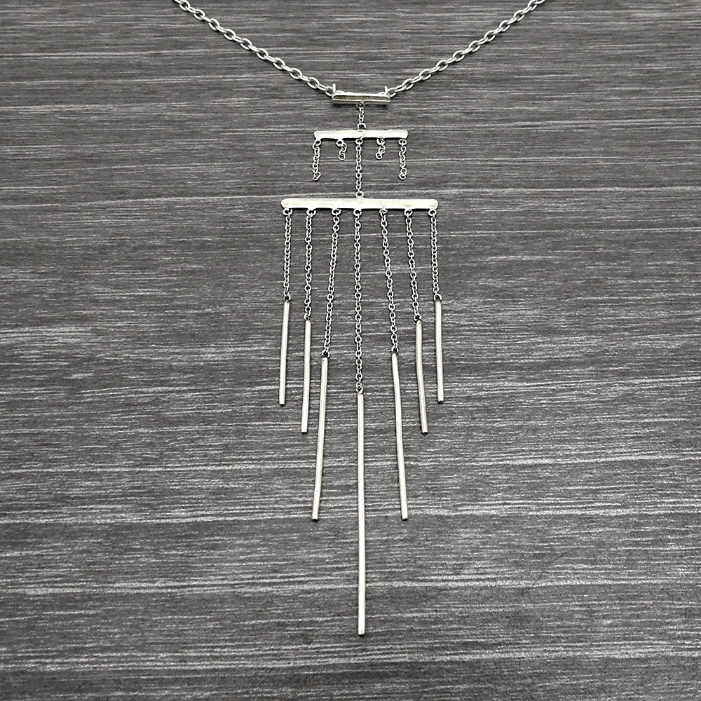 Solid 925 Sterling Silver Hanging Chain Necklace