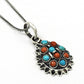 Round Throat Chakra Coral Boho Daughter Anniversary Pendant 925 Sterling Silver