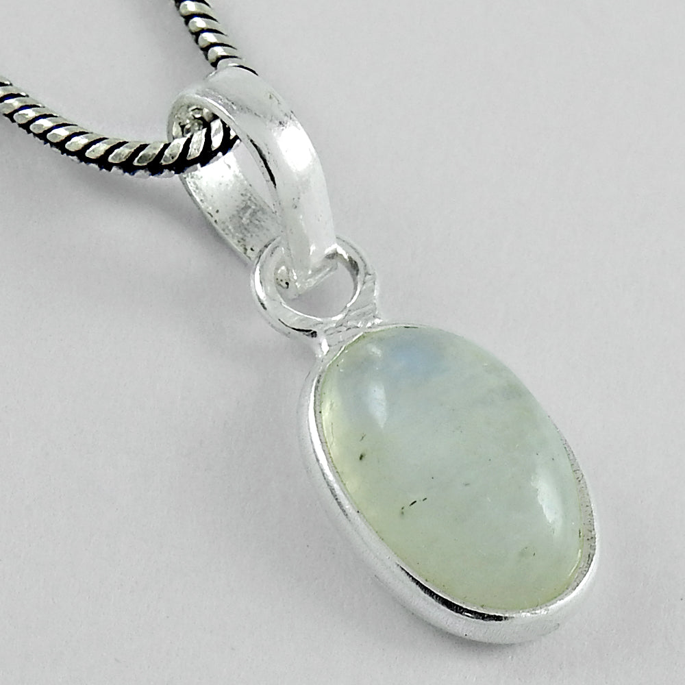 Birthday Gift 925 Silver Jewelry Rainbow Moonstone Gemstone Pendant Y44