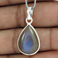 Labradorite Stone 925 Solid Silver Wedding Boho Tribal Daughter Birthday Pendant