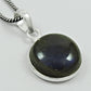 Labradorite Gemstone Bezel Vintage Mother Engagement Pendant 925 Solid Silver