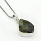 Rough Stone Natural Labradorite Solid 925 Silver Causal Pendant Handmade Jewelry