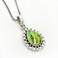 Pear Abalone Shell Stone Bezel Sister Unique Engagement Pendant Sterling Silver