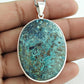 Natural Azurite Gemstone Pendant Ethnic Blue 925 Sterling Silver Jewelry R61