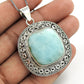 Birthday Gift 925 Sterling Silver Natural Larimar Gemstone Pendant Ethnic B25