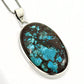 Birthday Gift 925 Sterling Silver Natural Turquoise Gemstone Pendant Boho D8